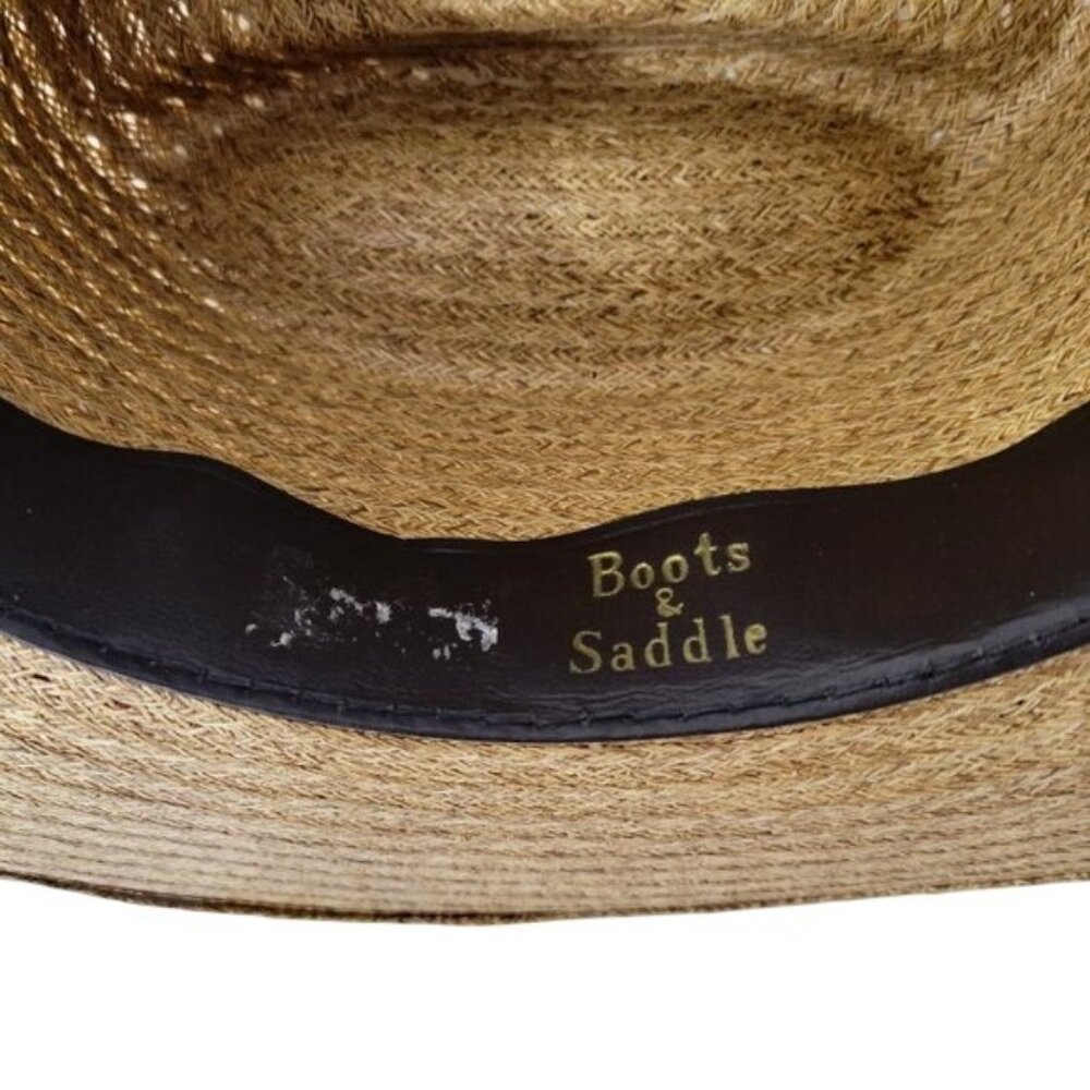 Boots and Saddle Straw Hat with Feather Band - Picture 6 of 6